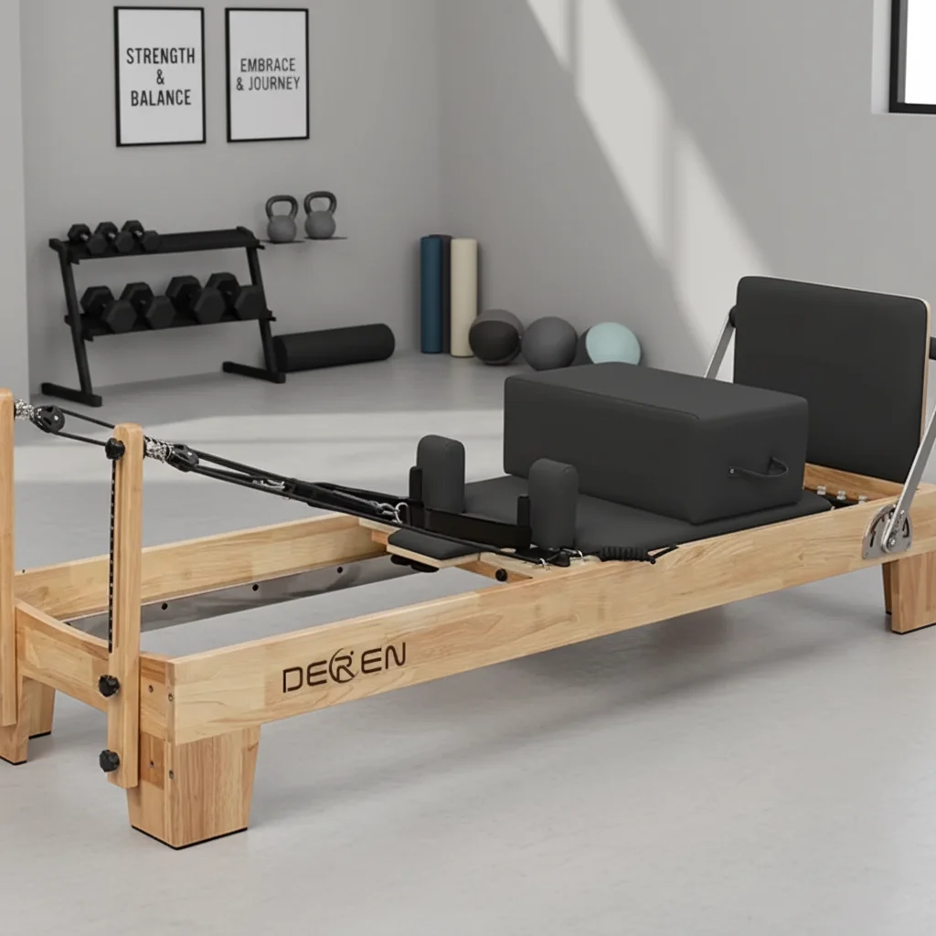 DEREN Smooth Durable Wholesale High Quality Commercial Studio Oak Wood Pilates Reformer with 3-Year Warranty
DEREN Smooth Durable Wholesale High Quality Commercial Studio Oak Wood Pilates Reformer with 3-Year Warranty