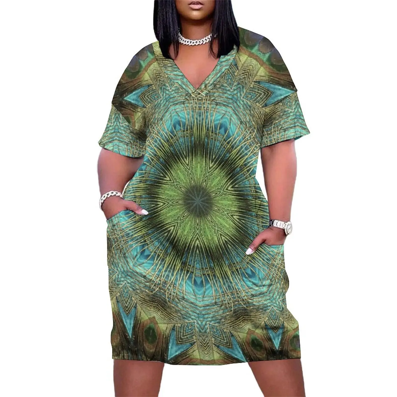 Mandala Of Peacock Eyes Loose Pocket Dress dress party evening elegant luxury celebrity Woman dresses women dress
Mandala Of Peacock Eyes Loose Pocket Dress dress party evening elegant luxury celebrity Woman dresses women dress