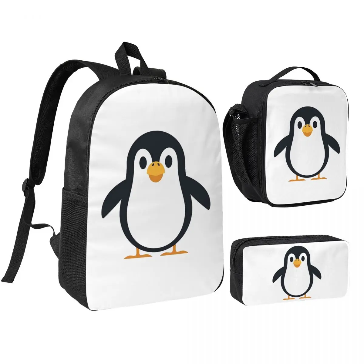 Penguin Backpack Student BookBag School Bag Shoulder Bags 3ps Insulated Lunch Bag Pencil Case
Penguin Backpack Student BookBag School Bag Shoulder Bags 3ps Insulated Lunch Bag Pencil Case