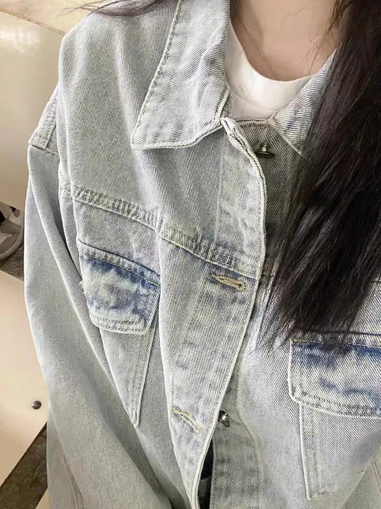 Denim Coats For Ladies Womens Summer Knitting Mini Balloon Sleeved Outwears Pocketed Matching Lightweight Open-Front Hip-Pop Y2K
Denim Coats For Ladies Womens Summer Knitting Mini Balloon Sleeved Outwears Pocketed Matching Lightweight Open-Front Hip-Pop Y2K