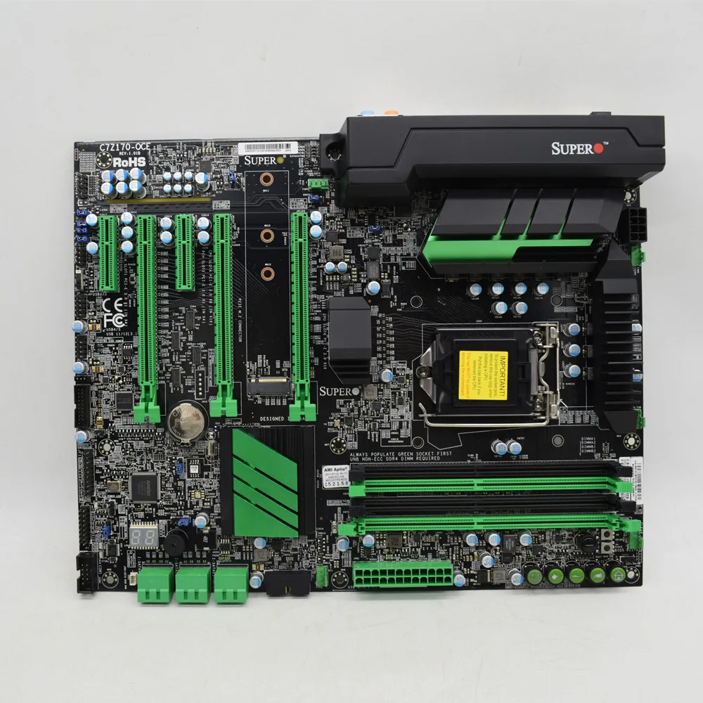 Supermicro C7Z170-OCE Motherboard Support i7-7700K i5-7600 i5-6500 i3-6100 CPU 4xDDR4 2400Mhz 64GB HDMI mATX LGA1151 Mainboard
Supermicro C7Z170-OCE Motherboard Support i7-7700K i5-7600 i5-6500 i3-6100 CPU 4xDDR4 2400Mhz 64GB HDMI mATX LGA1151 Mainboard