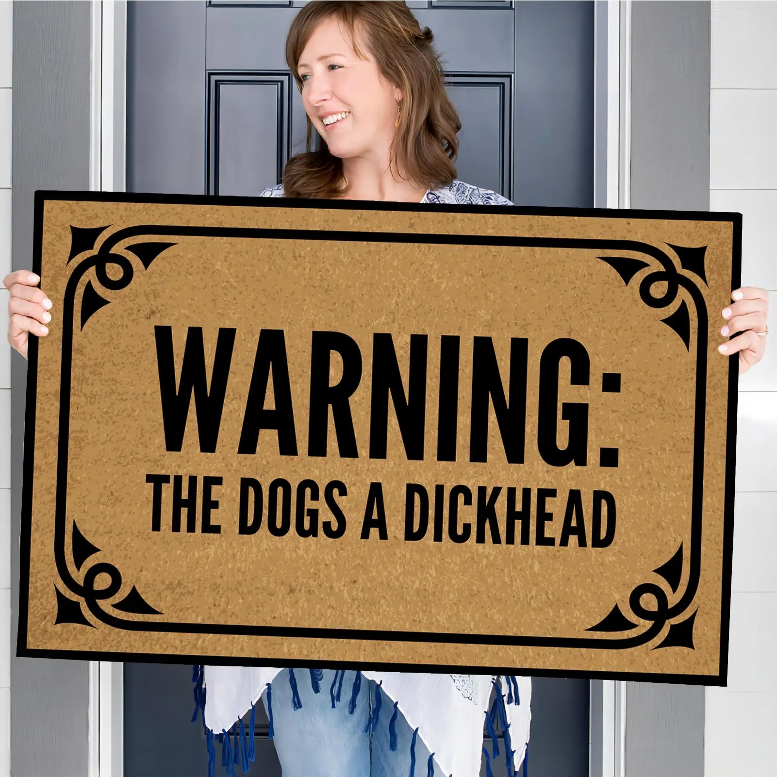 Warning The Dogs a Dickhead Doormat Funny Rubber Bathroom Kitchen Mat Garden Garage Door Floor Mat Non-Slip Carpet Rug Entrance
Warning The Dogs a Dickhead Doormat Funny Rubber Bathroom Kitchen Mat Garden Garage Door Floor Mat Non-Slip Carpet Rug Entrance