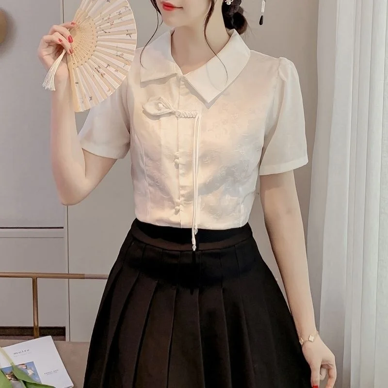 Short Sleeve Shirts Womens Tulle Balloon Sleeve Loose Top Summer Beach Artistic Trend Girlish Feminine Youthful Vacation Travel
Short Sleeve Shirts Womens Tulle Balloon Sleeve Loose Top Summer Beach Artistic Trend Girlish Feminine Youthful Vacation Travel