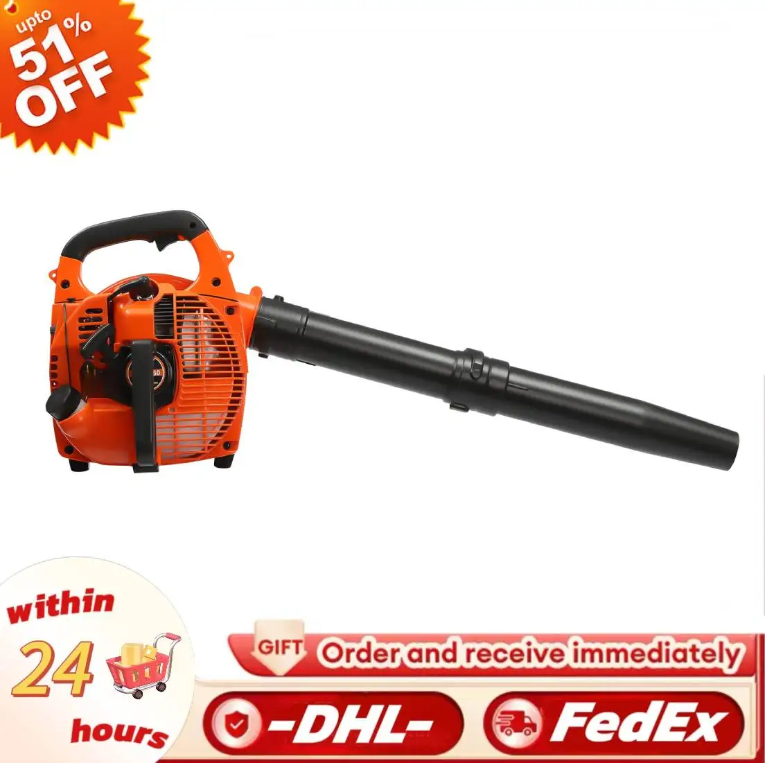 25.4cc 2Stroke Heavy Duty Gas Handheld Leaf Blower 0.75KW Gasoline Blade Blower Shredder W/ Two Blower Tubes and Collecting Bag
25.4cc 2Stroke Heavy Duty Gas Handheld Leaf Blower 0.75KW Gasoline Blade Blower Shredder W/ Two Blower Tubes and Collecting Bag