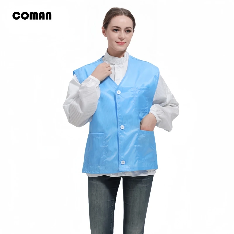 Anti-static dust-free vest electronic factory dust-free workshop protective clothing dust-free clothing high quality waistcoat
Anti-static dust-free vest electronic factory dust-free workshop protective clothing dust-free clothing high quality waistcoat