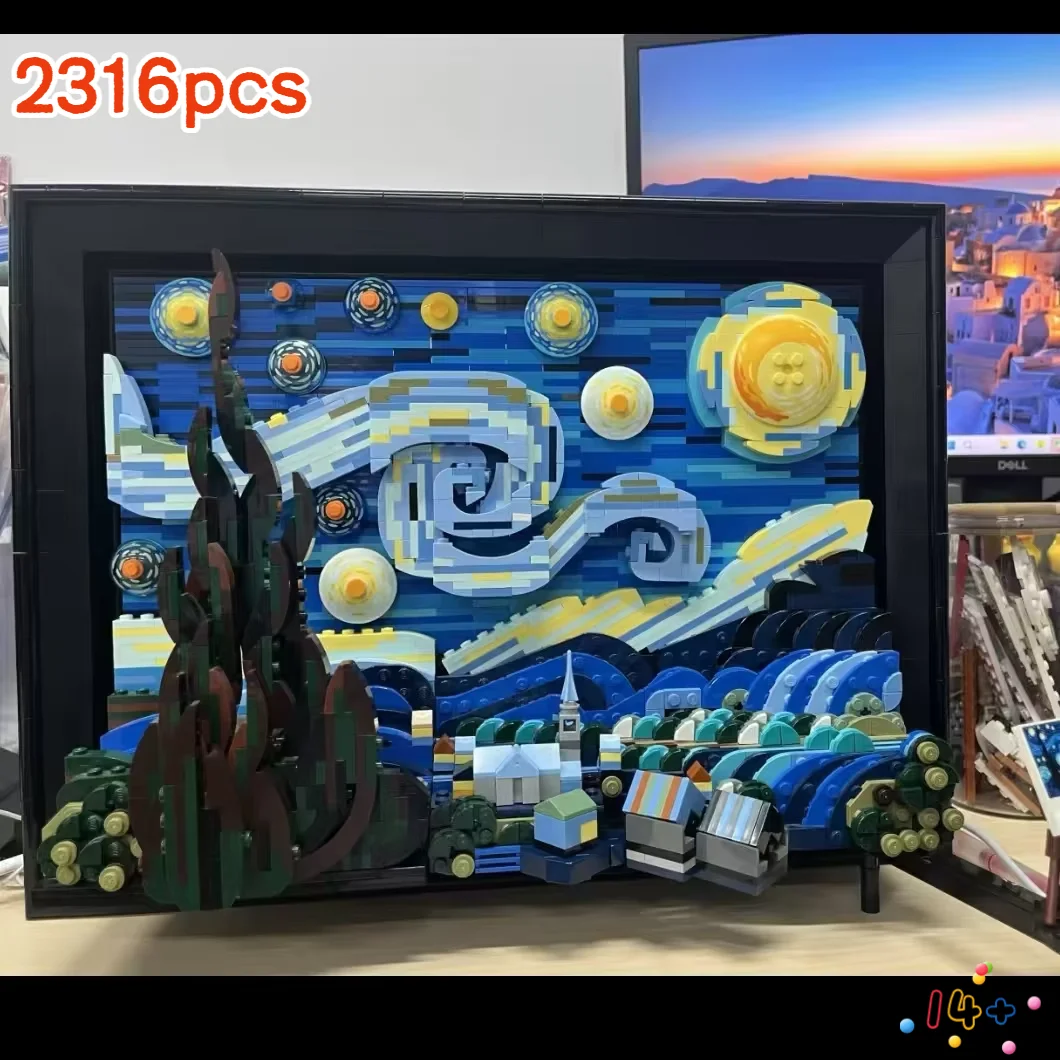 2316PCS Vincent van Gogh 21333 The Starry Night Art Painting Building Blocks Bricks Model Toy Gift decorative ornaments
2316PCS Vincent van Gogh 21333 The Starry Night Art Painting Building Blocks Bricks Model Toy Gift decorative ornaments