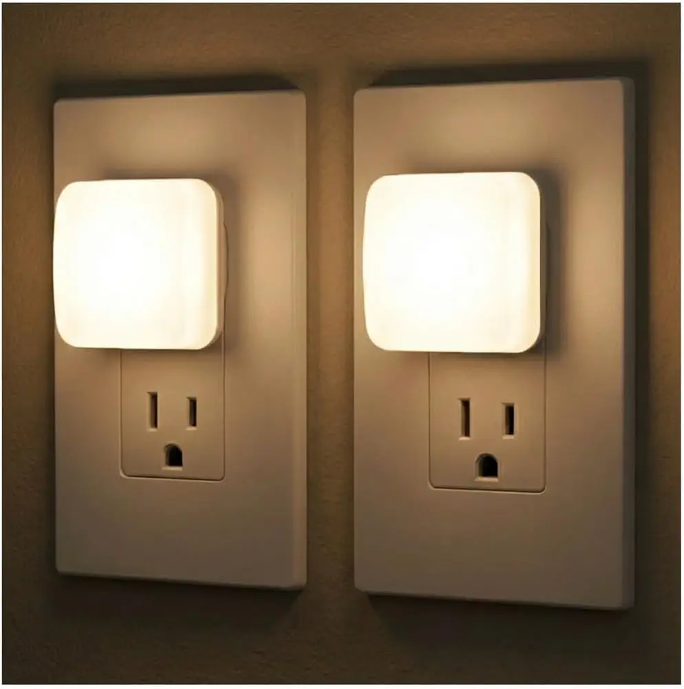 Mini Square LED Night Light, Dusk to Dawn Sensor, Warm 3000K, Compact Design, 2 Pack
Mini Square LED Night Light, Dusk to Dawn Sensor, Warm 3000K, Compact Design, 2 Pack