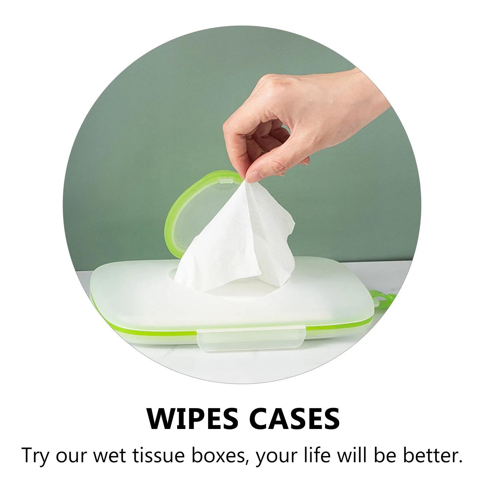 1Pcs Wet Tissue Box Portable Baby Wipes Container with Silicone Seal Easy-Open Button for Outdoor Crib Stroller Hanging Use
1Pcs Wet Tissue Box Portable Baby Wipes Container with Silicone Seal Easy-Open Button for Outdoor Crib Stroller Hanging Use