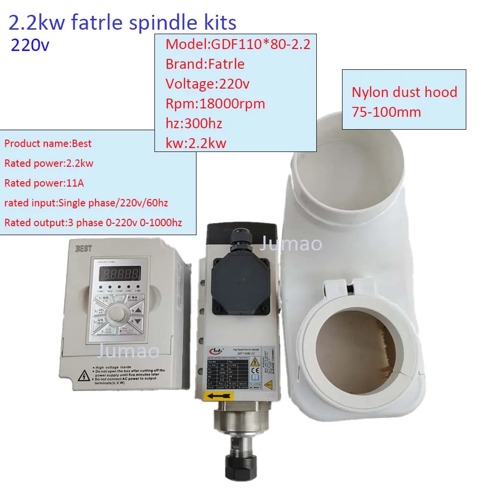 GDF110*80-2.2 fatrle spindle er20 and 2.2kw best inverter 220/380v and 75-100 dust cover
GDF110*80-2.2 fatrle spindle er20 and 2.2kw best inverter 220/380v and 75-100 dust cover