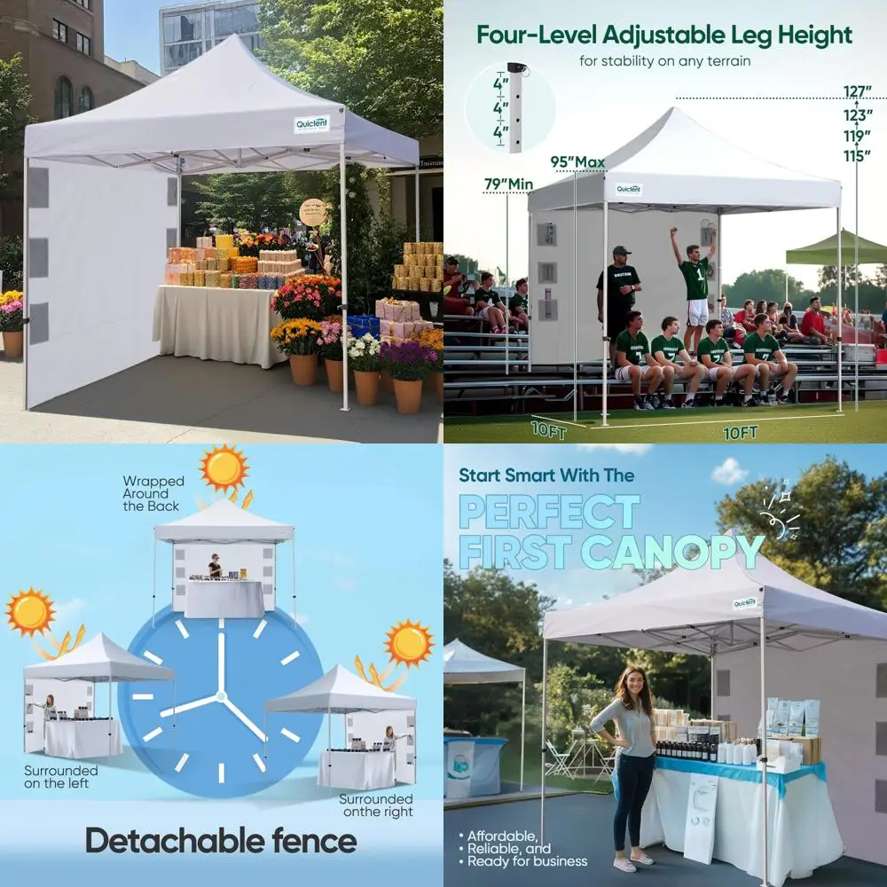 Quictent 10x10 Heavy Duty Pop up Canopy Tent, Commercial Grade Instant Shelter with Wheeled Bag for Outdoor, Beach, Parties, Mar
Quictent 10x10 Heavy Duty Pop up Canopy Tent, Commercial Grade Instant Shelter with Wheeled Bag for Outdoor, Beach, Parties, Mar