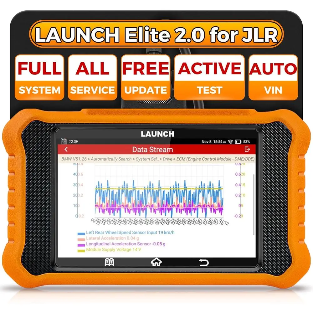 Creader Elite V2.0 for Land Rover Jaguar 2 Scanner, Bi-Directional Full Systems Diagnostic Scan Tool, All Reset Services, Active
Creader Elite V2.0 for Land Rover Jaguar 2 Scanner, Bi-Directional Full Systems Diagnostic Scan Tool, All Reset Services, Active