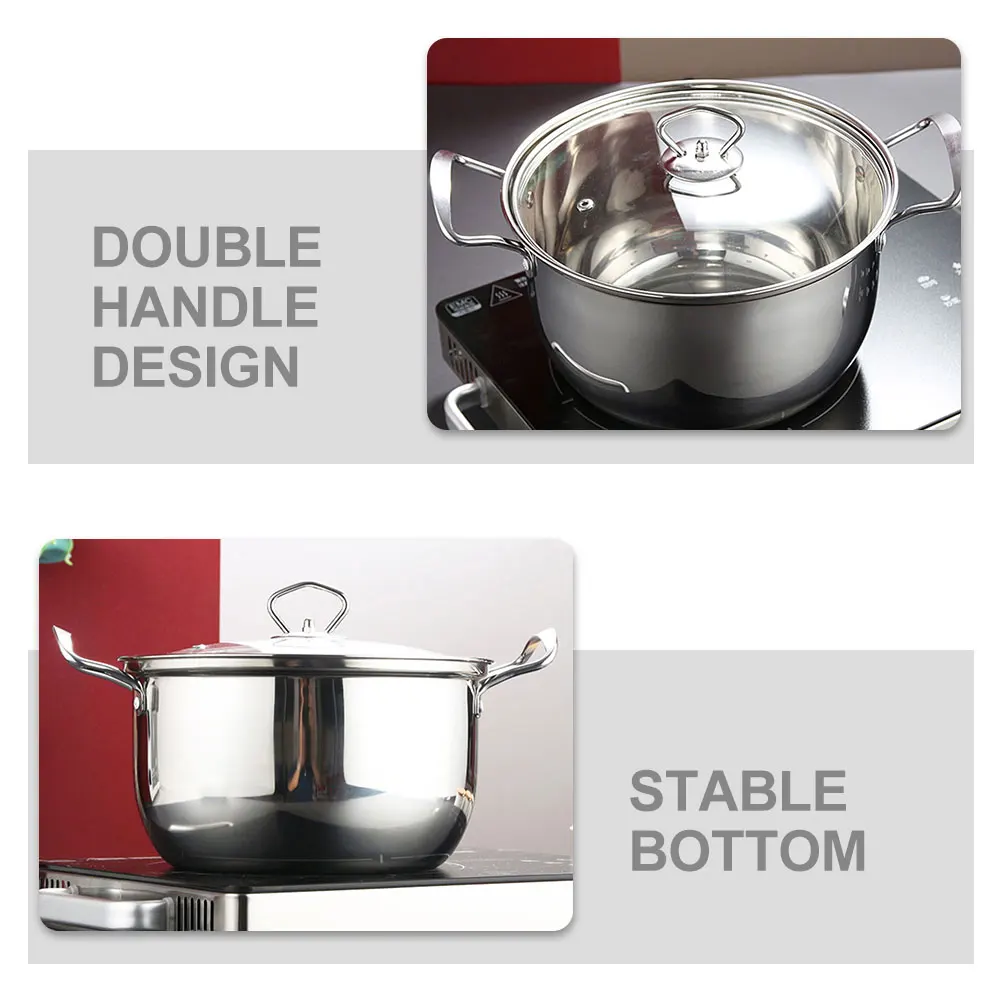Induction Cooker Soup Pot 26cm Double Handle Anti-Overflow Non-Stick Suitable for Gas Stove Glass Lid Stainless Steel Kitchen
Induction Cooker Soup Pot 26cm Double Handle Anti-Overflow Non-Stick Suitable for Gas Stove Glass Lid Stainless Steel Kitchen