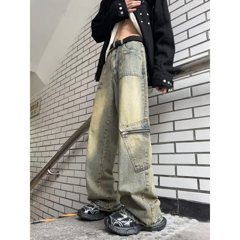 Streetwear Pocket Design Men Jeans Cargo Pants Loose Plus Size Neutral Wide Leg Pants Harajuku Casual Denim Pants Gothic Y2K
Streetwear Pocket Design Men Jeans Cargo Pants Loose Plus Size Neutral Wide Leg Pants Harajuku Casual Denim Pants Gothic Y2K