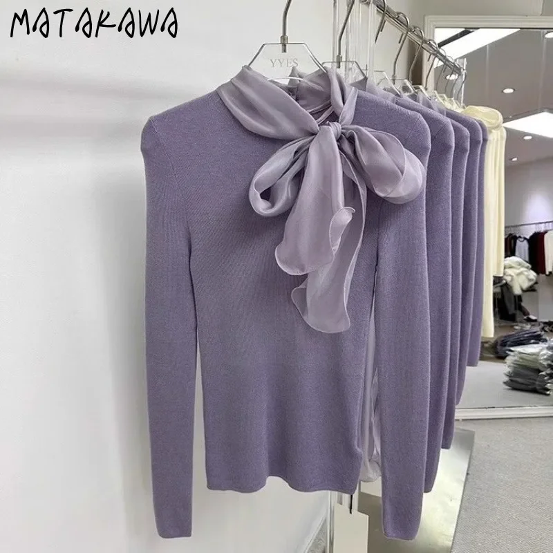 Matakawa Bows Women Sweaters Solid French Style Vintage Autumn Winter Pullovers Fashion Elegant Sweet Chic Simple Pull Femme
Matakawa Bows Women Sweaters Solid French Style Vintage Autumn Winter Pullovers Fashion Elegant Sweet Chic Simple Pull Femme