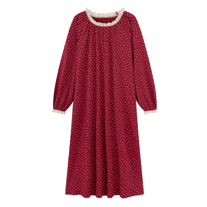 Spring Long Nightgowns Lace Sleepwear Nightwear Female Autumn Floral Dress Long Sleeve Princess Shirt Womens Robe Peignoir Homme
Spring Long Nightgowns Lace Sleepwear Nightwear Female Autumn Floral Dress Long Sleeve Princess Shirt Womens Robe Peignoir Homme