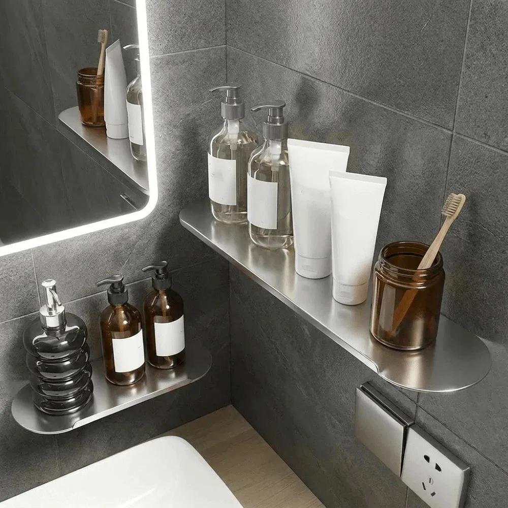 Stainless Steel Bathroom Storage Rack Wall Mounted Rectangular Wall Floating Shelf Rustproof Decorative Spice Rack
Stainless Steel Bathroom Storage Rack Wall Mounted Rectangular Wall Floating Shelf Rustproof Decorative Spice Rack