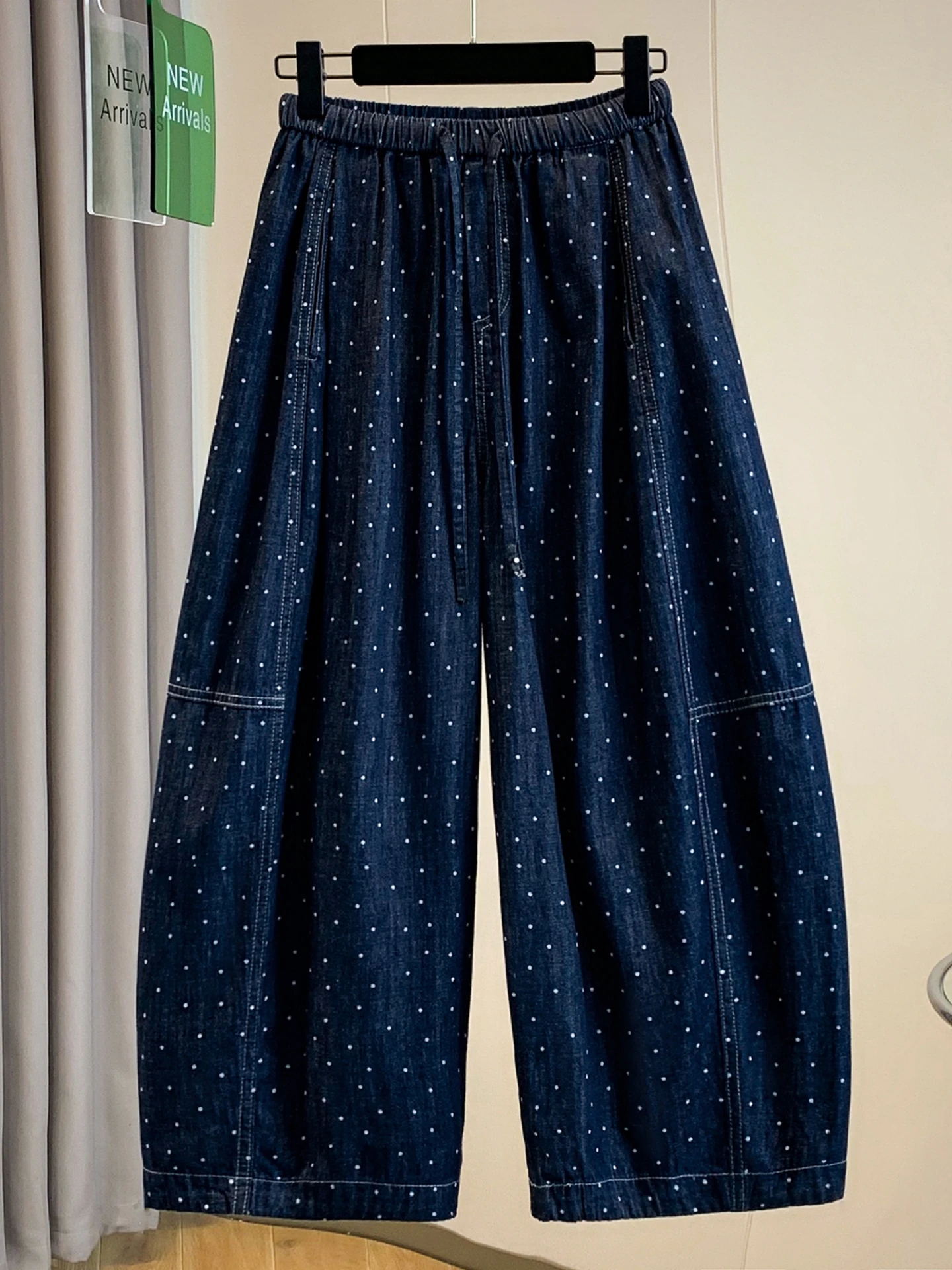 Blue Polka Dot Wide Leg Jeans Women's Spring Autumn New Style plus Size Conceal Hip Loose Long Pants Design Sensation
Blue Polka Dot Wide Leg Jeans Women's Spring Autumn New Style plus Size Conceal Hip Loose Long Pants Design Sensation