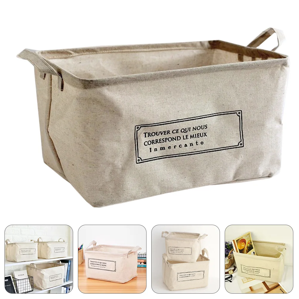1Pcs Linen Storage Basket Folding Portable Large Capacity Sundries Organizer Beige Home Storage Box Desktop Organizer
1Pcs Linen Storage Basket Folding Portable Large Capacity Sundries Organizer Beige Home Storage Box Desktop Organizer
