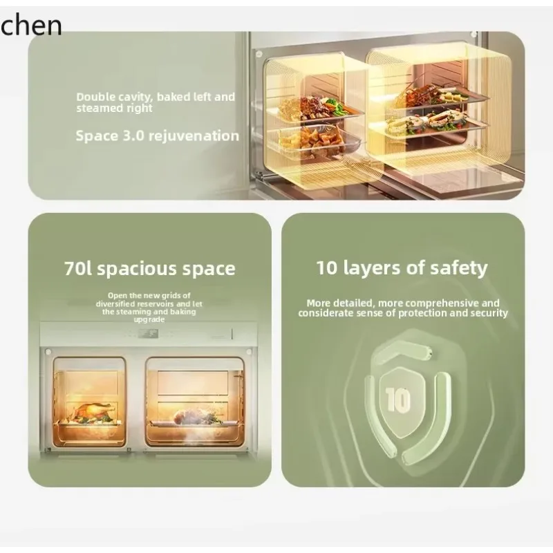cc26 integrated stove white household independent steaming oven integrated frequency conversion left baking right steaming
cc26 integrated stove white household independent steaming oven integrated frequency conversion left baking right steaming
