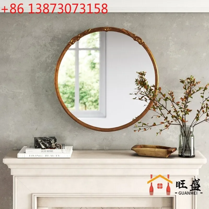 Round bathroom mirror Wall-mounted retro toilet American French light luxury toilet Wall-mounted homestay toilet mirror
Round bathroom mirror Wall-mounted retro toilet American French light luxury toilet Wall-mounted homestay toilet mirror