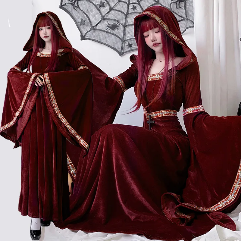 Adult loween Costume Medieval Retro Court Little Red Riding Hood Witch Dr Women's Traditional Ethnic Stage Clot...
Adult loween Costume Medieval Retro Court Little Red Riding Hood Witch Dr Women's Traditional Ethnic Stage Clot...
