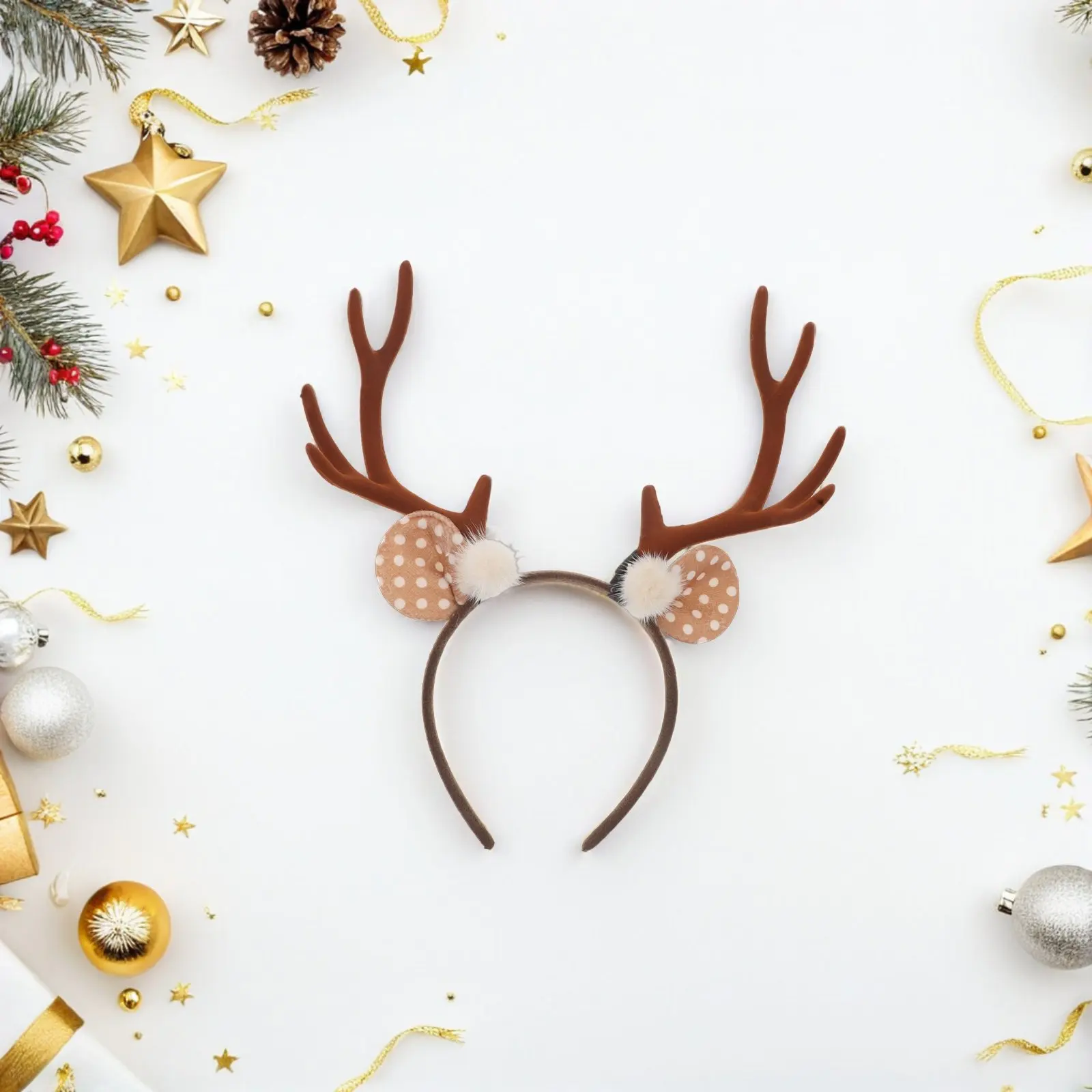 2Pcs Reindeer Antlers Headband Soft Lightweight Fabric Christmas Party Headband for Kids Adults Holiday Photo Props Cosplay
2Pcs Reindeer Antlers Headband Soft Lightweight Fabric Christmas Party Headband for Kids Adults Holiday Photo Props Cosplay