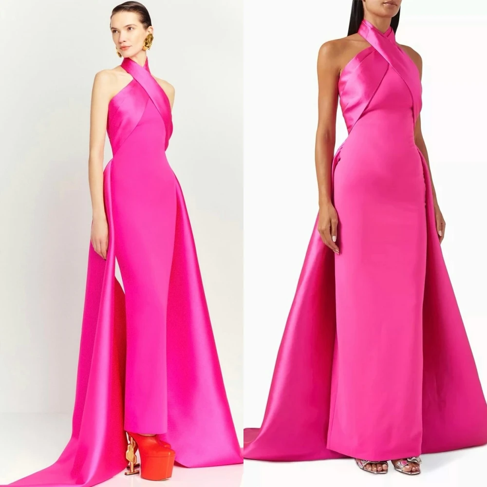 Customized Fashion Jersey Halter Evening Dress Luxury Sleeveless Homecoming Dress Sexy Court Train Special Occasion Gowns
Customized Fashion Jersey Halter Evening Dress Luxury Sleeveless Homecoming Dress Sexy Court Train Special Occasion Gowns