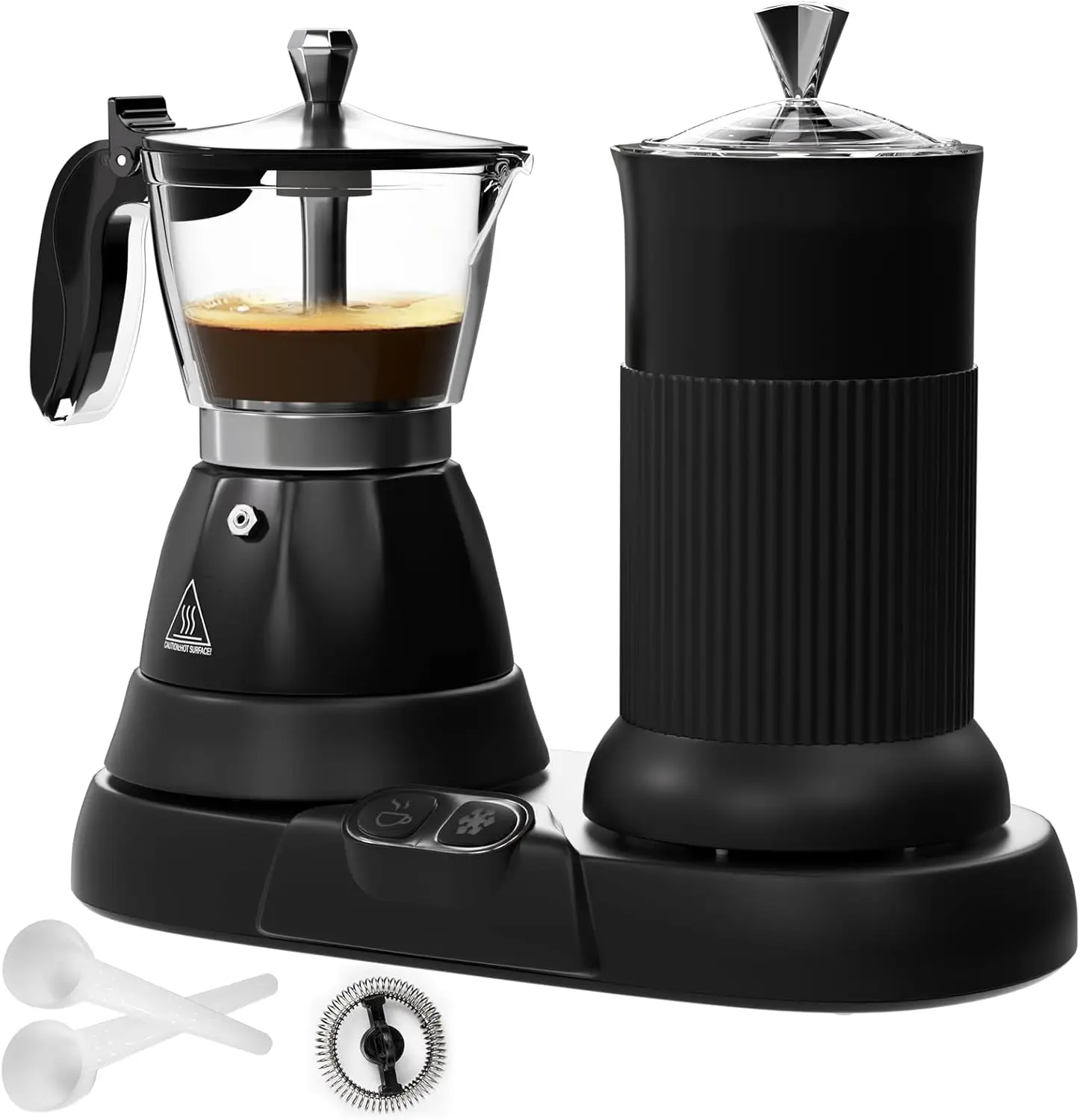 Electric Espresso Machine with Milk Frother 2 in 1 Efficient Moka Pot Coffee Maker with Milkfroth Aluminum One-Touch Operation f
Electric Espresso Machine with Milk Frother 2 in 1 Efficient Moka Pot Coffee Maker with Milkfroth Aluminum One-Touch Operation f