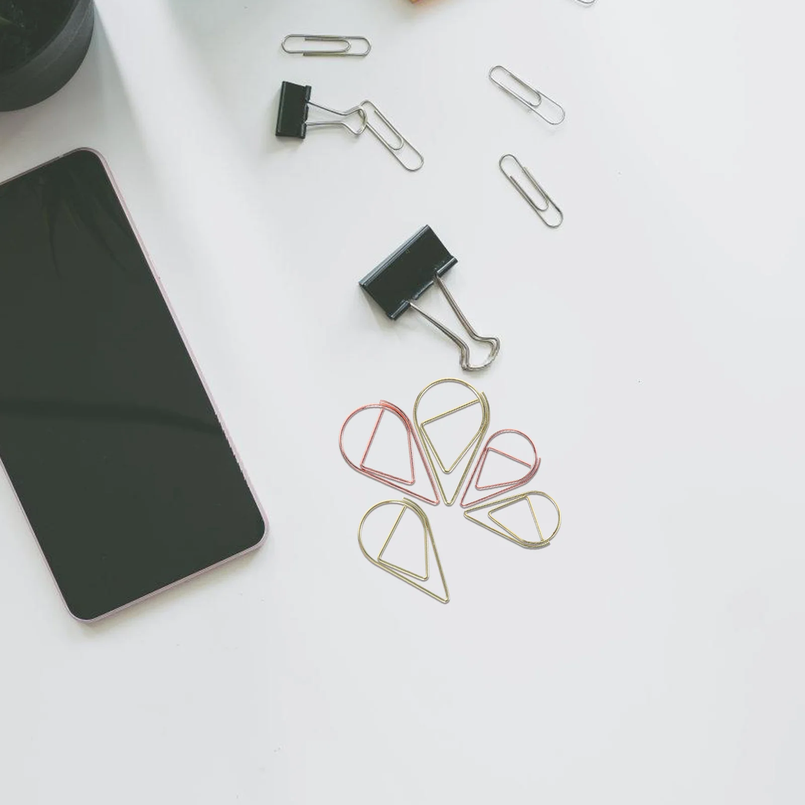 100Pcs Metal Teardrop Paperclips Stylish Office School Supplies Creative Clips for Documents Crafts Bookmarks
100Pcs Metal Teardrop Paperclips Stylish Office School Supplies Creative Clips for Documents Crafts Bookmarks