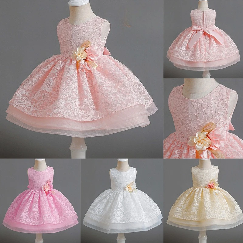 Lace Girl Dress Sleeveless Light Luxury Princess Dress First Birthday Party Host Performance Girl Dress
Lace Girl Dress Sleeveless Light Luxury Princess Dress First Birthday Party Host Performance Girl Dress