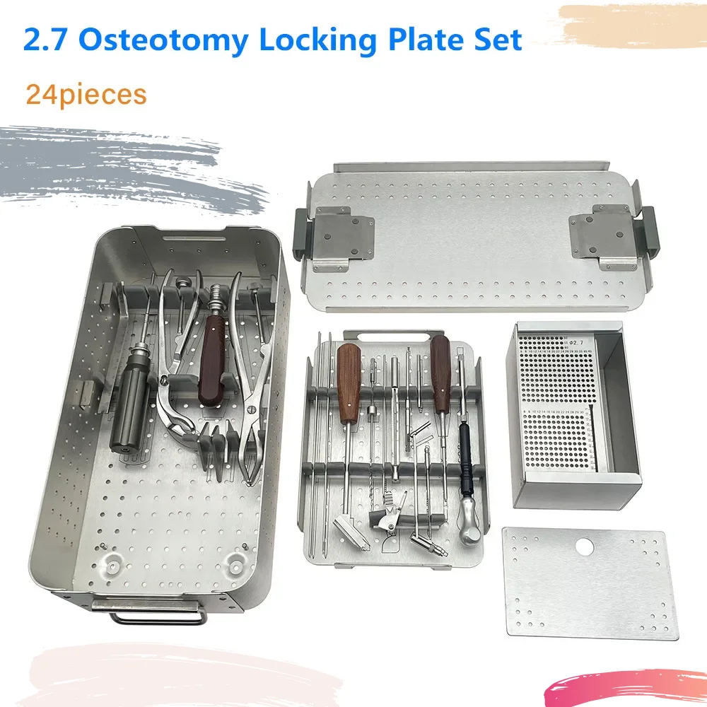 Orthopedic 2.7 Osteotomy Locking Plate Instrument Set Autoclave able Reuseable small fragment locking plate set
Orthopedic 2.7 Osteotomy Locking Plate Instrument Set Autoclave able Reuseable small fragment locking plate set