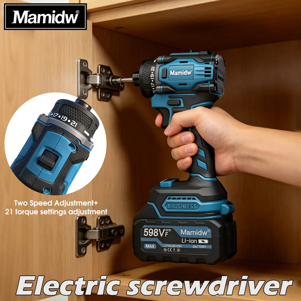 Mamidw 2800RPM Impact frequency cordless electric screwdriver, suitable for high-strength work, For Makita 18v Battery PIN
Mamidw 2800RPM Impact frequency cordless electric screwdriver, suitable for high-strength work, For Makita 18v Battery PIN
