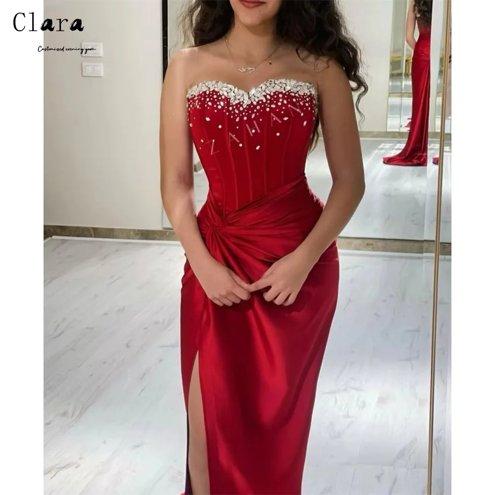 Clara Custom Red Sweetheart Rhinestone Fishtail Cocktail Dresses 2025 Woman Luxury Evening Dress Woman Dresses for Wedding Party
Clara Custom Red Sweetheart Rhinestone Fishtail Cocktail Dresses 2025 Woman Luxury Evening Dress Woman Dresses for Wedding Party