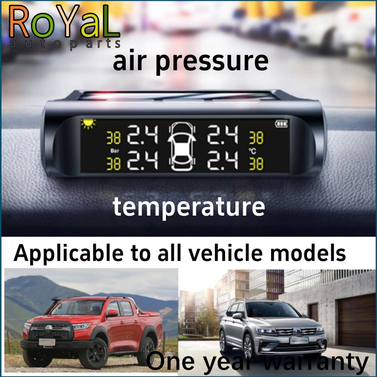 Tire pressure monitor, solar powered tire pressure detection instrument, car wireless built-in external high-precision
Tire pressure monitor, solar powered tire pressure detection instrument, car wireless built-in external high-precision