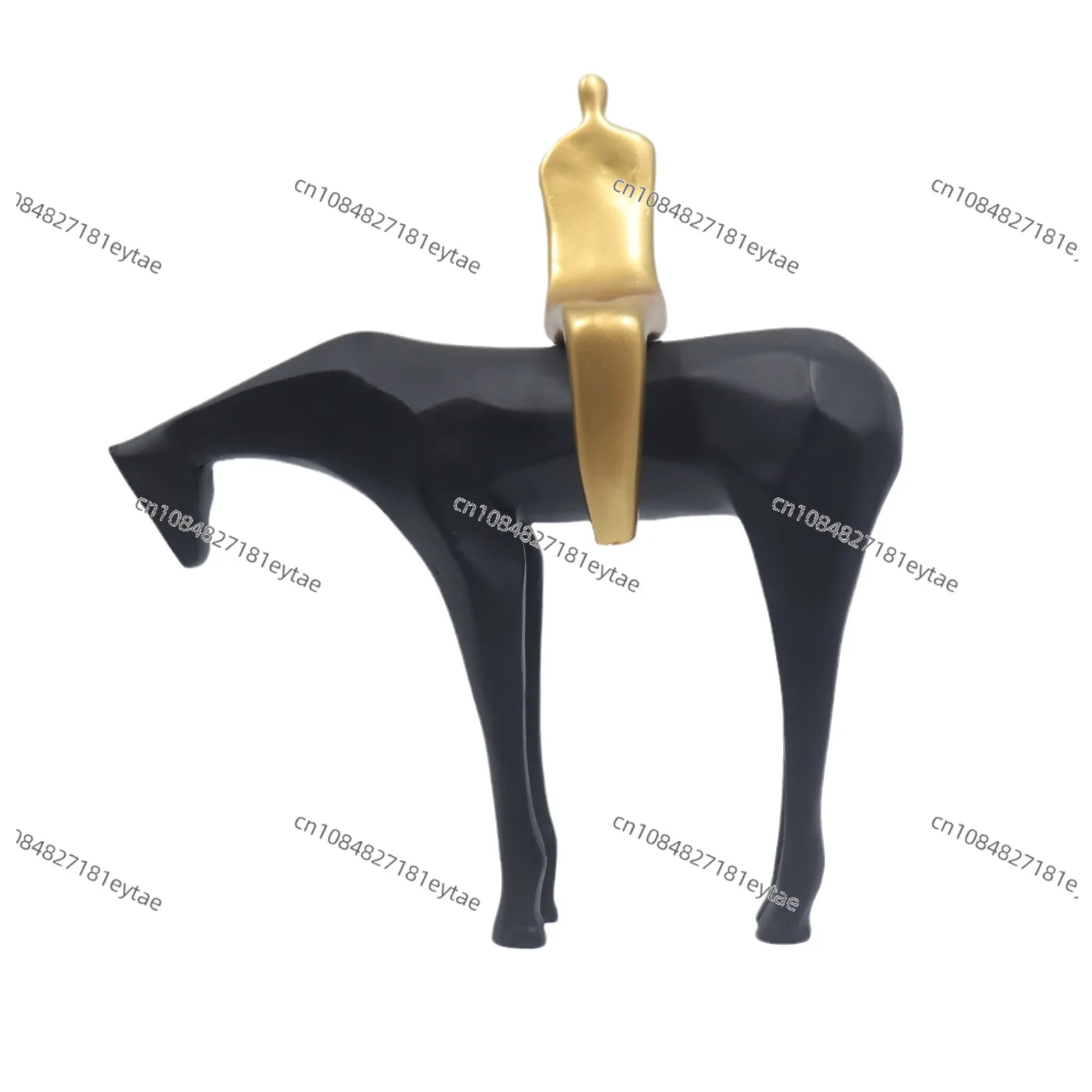 Modern Minimalist Black Gold Resin Horse Rider Statue for Living Room Study Bedroom Home Decor Ornament
Modern Minimalist Black Gold Resin Horse Rider Statue for Living Room Study Bedroom Home Decor Ornament