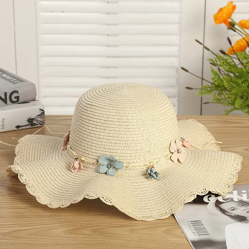 Fashion Flat-topped Straw Wide Brim Hats Girls Outdoor Flower Sun Hat Lightweight Women Beach Cap Q52
Fashion Flat-topped Straw Wide Brim Hats Girls Outdoor Flower Sun Hat Lightweight Women Beach Cap Q52
