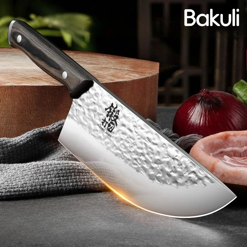 High-forging Kitchen Knife with Wooden handle Professional Butcher Knife Chef Meat Cleaver Multifunctional Kitchen accessories
High-forging Kitchen Knife with Wooden handle Professional Butcher Knife Chef Meat Cleaver Multifunctional Kitchen accessories