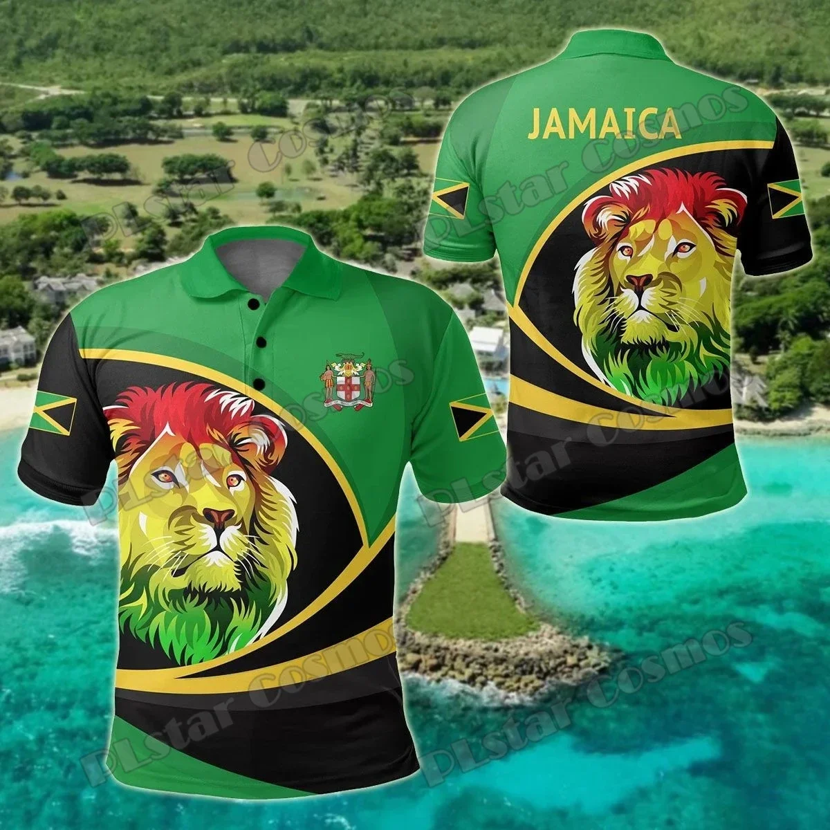 PLstar Cosmos Jamaica Lion with Coat Of Arms Pattern 3D Full Printed Men's Polo Shirts Fashion Casual short sleeve shirt PLP17
PLstar Cosmos Jamaica Lion with Coat Of Arms Pattern 3D Full Printed Men's Polo Shirts Fashion Casual short sleeve shirt PLP17