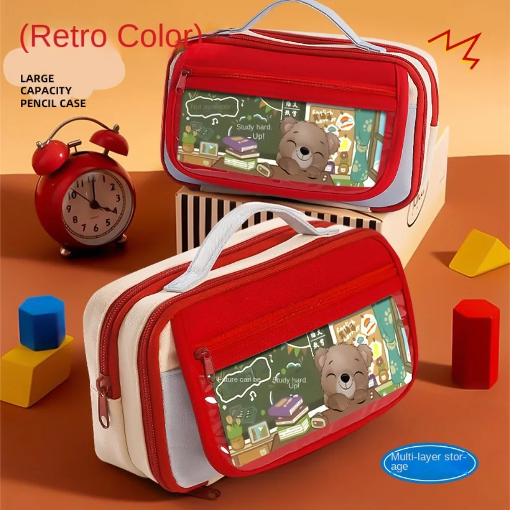 Cute Vintage Color Pencil Case Multifunctional Student Gift Pen Bag Large Capacity Storage Bag ID Card
Cute Vintage Color Pencil Case Multifunctional Student Gift Pen Bag Large Capacity Storage Bag ID Card