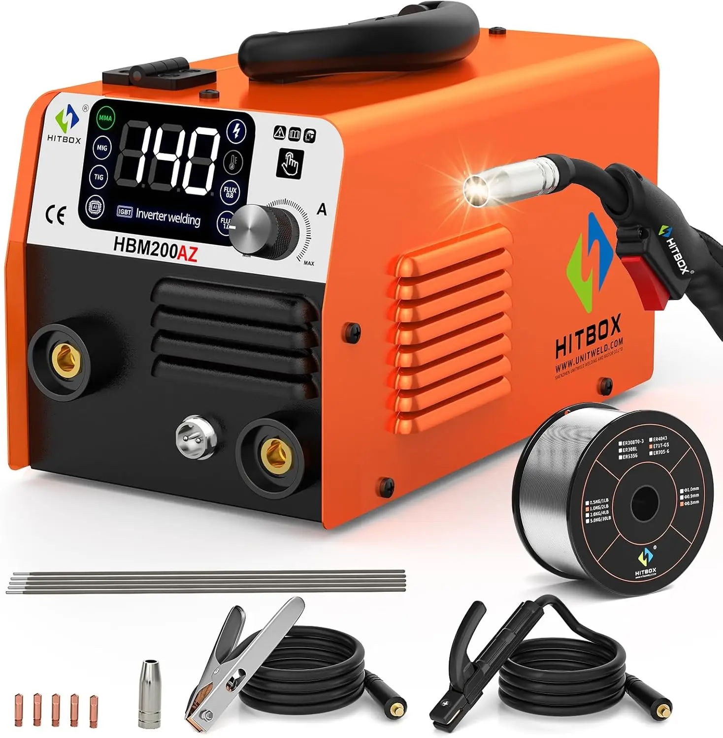 140A MIG Welder 3 in 1 with IGBT Inverter, Flux Core/Lift TIG/Stick Welding Machine for Home Use, Portable Welding Kit with LED
140A MIG Welder 3 in 1 with IGBT Inverter, Flux Core/Lift TIG/Stick Welding Machine for Home Use, Portable Welding Kit with LED