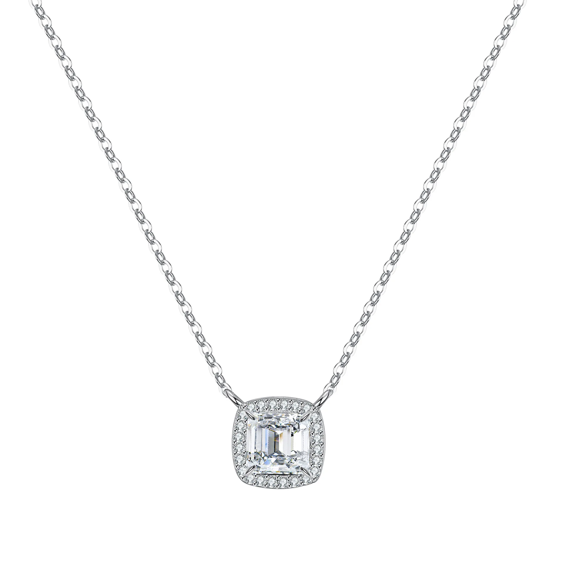 18K Gold Pendant 1-carat Moissanite Necklace for Women, Fashionable Pagoda Cut Luxury Square Bag, Platinum PT950 Necklace
18K Gold Pendant 1-carat Moissanite Necklace for Women, Fashionable Pagoda Cut Luxury Square Bag, Platinum PT950 Necklace