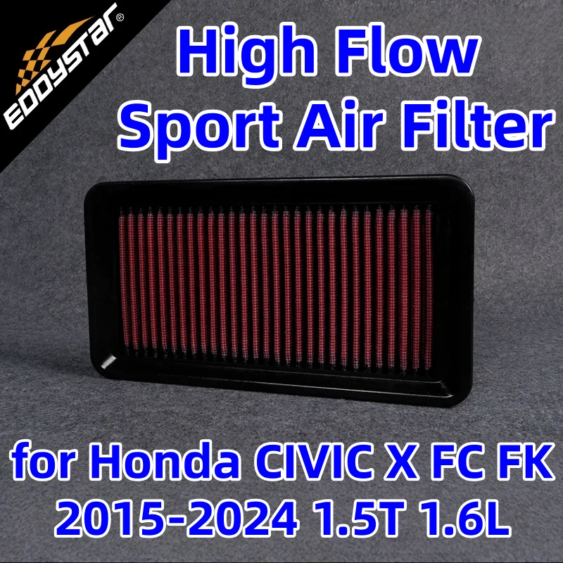 Спортивный воздушный фильтр с высоким расходом для Honda CIVIC X FC FK 2015-2024 1,5T FC1 FK7 1,6 л FC5, моющиеся гоночные впускные фильтры
Спортивный воздушный фильтр с высоким расходом для Honda CIVIC X FC FK 2015-2024 1,5T FC1 FK7 1,6 л FC5, моющиеся гоночные впускные фильтры