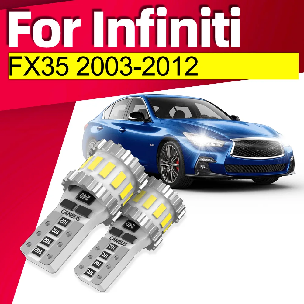 2 шт. для Infiniti FX35 2003 2004 2005 2006 2007 2008 2009 2010 2011 2012 светодиодные габаритные огни T10 W5W CANbus
2 шт. для Infiniti FX35 2003 2004 2005 2006 2007 2008 2009 2010 2011 2012 светодиодные габаритные огни T10 W5W CANbus