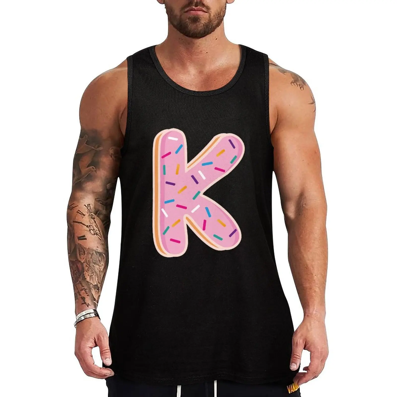Donut letter K Tank Top Solid Tone Tank Top Simple Casual Everyday Wear
Donut letter K Tank Top Solid Tone Tank Top Simple Casual Everyday Wear