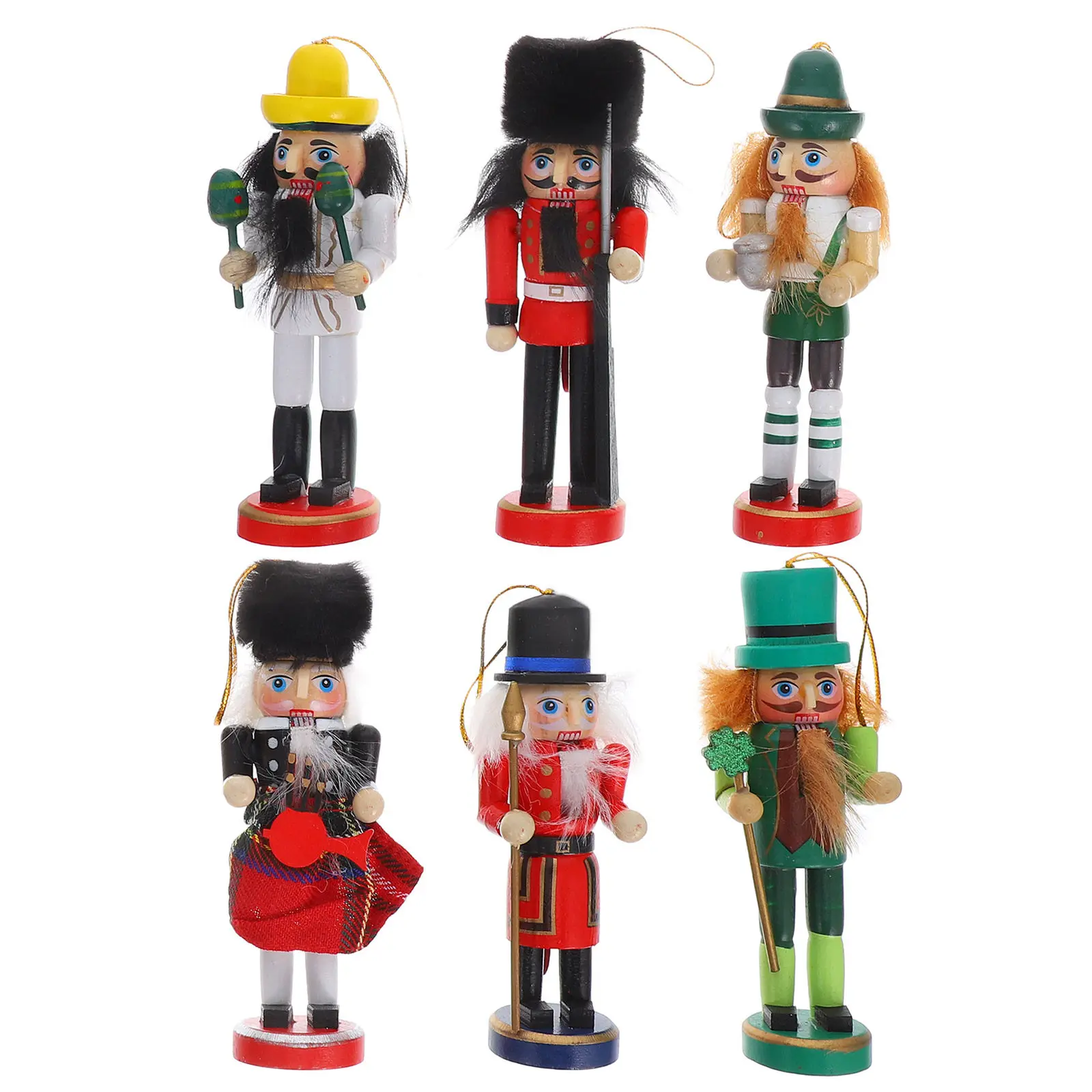 6Pcs Wood Nutcracker Hanging Decorations Traditional Xmas Ornaments Christmas Tree Pendants Festive Home Office Gift
6Pcs Wood Nutcracker Hanging Decorations Traditional Xmas Ornaments Christmas Tree Pendants Festive Home Office Gift