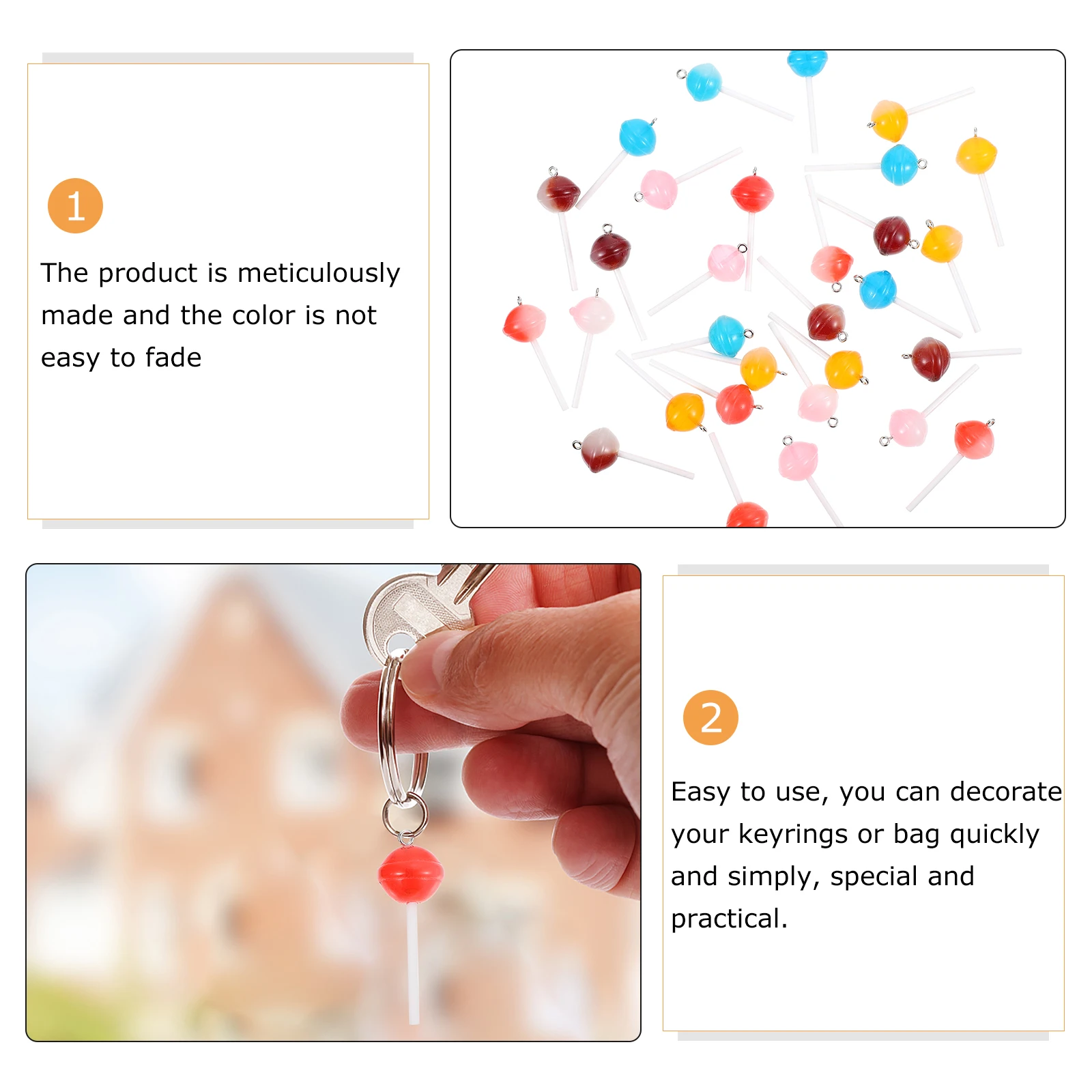 30 pcs Colorful Lollipop Earrings Resin Lightweight Stylish Bag nament Keyrings DIY Pendants Gifts Jewelry Accessories
30 pcs Colorful Lollipop Earrings Resin Lightweight Stylish Bag nament Keyrings DIY Pendants Gifts Jewelry Accessories