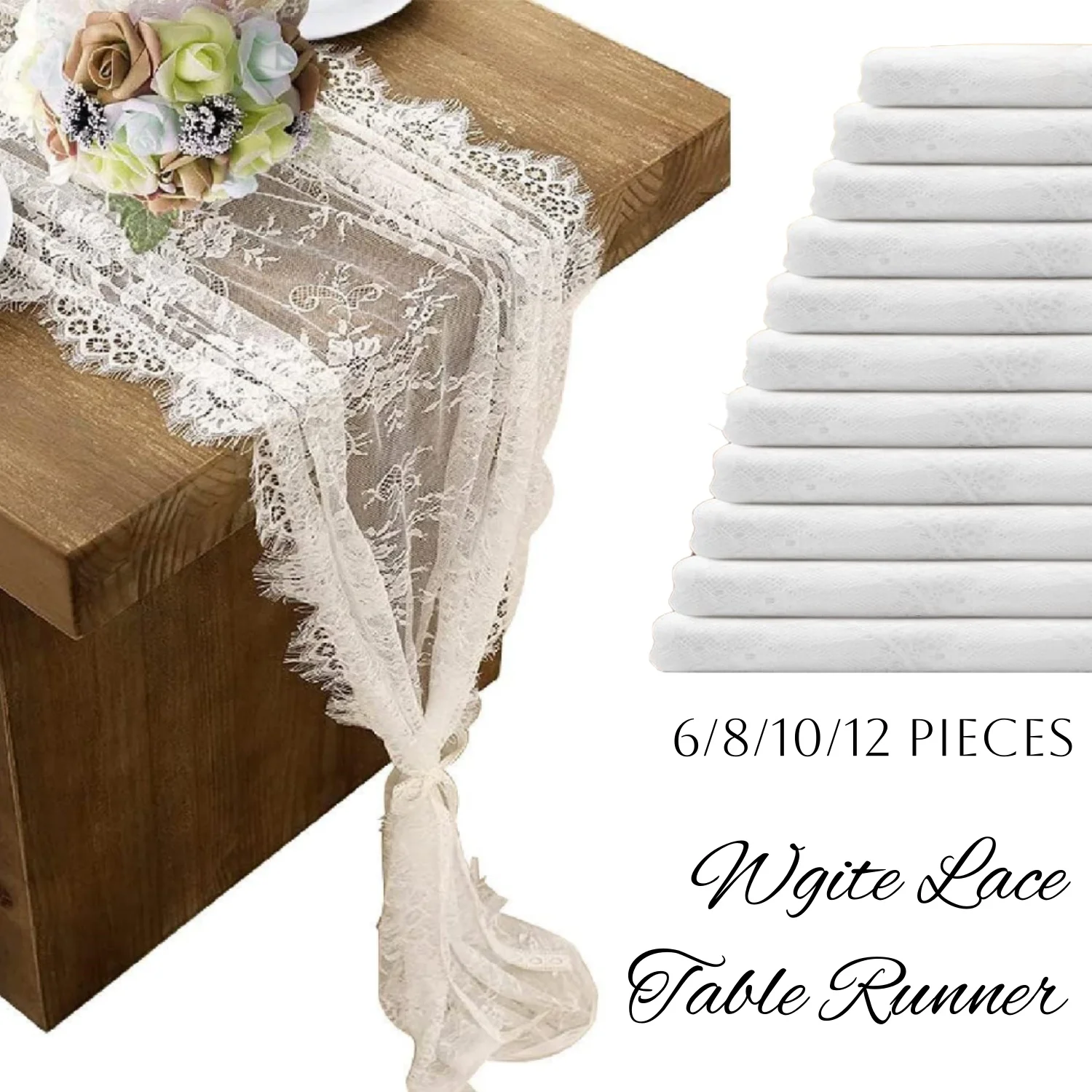 6-12Pcs Lace Table Runners 14 x 120 Inch White Rustic Table Runners for Wedding Bridal Boho Table Runners Birthday Party Decor
6-12Pcs Lace Table Runners 14 x 120 Inch White Rustic Table Runners for Wedding Bridal Boho Table Runners Birthday Party Decor