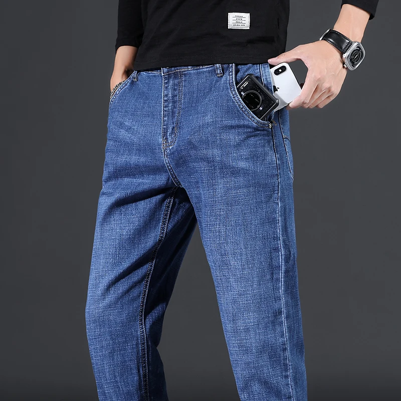 2022 Sulee Brand Embroidered Anti-theft Zipper Denim Pocket Man Pants Business Men's Fitted Stretch Jeans Male Clothes
2022 Sulee Brand Embroidered Anti-theft Zipper Denim Pocket Man Pants Business Men's Fitted Stretch Jeans Male Clothes