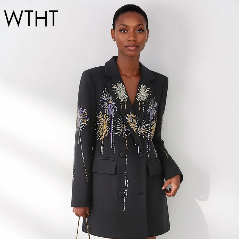WTHT New Trendy Women's Flower Diamonds Sequins Design Loose Blazer 2026 Spring Fashion Lapel Long Sleeves Jacket Female 1LS2996
WTHT New Trendy Women's Flower Diamonds Sequins Design Loose Blazer 2026 Spring Fashion Lapel Long Sleeves Jacket Female 1LS2996