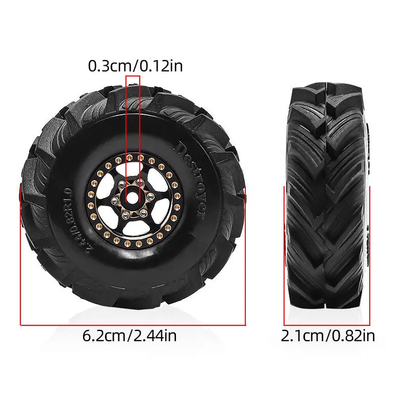 Латунные утяжеленные колеса TRX4M 1/18 — шины 1,0 дюйма для SCX24 FMS Ascent-18 Crawler, специальное обновление
Латунные утяжеленные колеса TRX4M 1/18 — шины 1,0 дюйма для SCX24 FMS Ascent-18 Crawler, специальное обновление